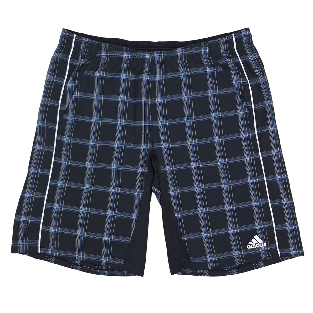 Adidas Climacool Plaid Athletic Shorts Mens Medium Black Blue Golf Summer